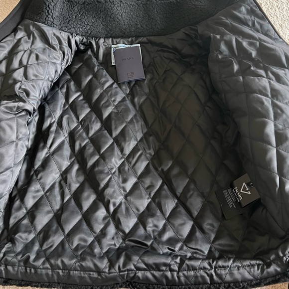 Cropped fleece recycled sweatshirt jacket black size small - Picture 15 of 16